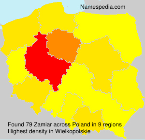 Surname Zamiar in Poland Surname Zamiar in Poland