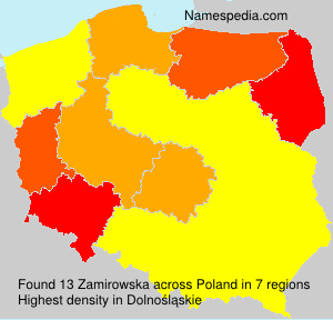 Surname Zamirowska in Poland Surname Zamirowska in Poland