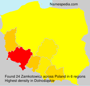 Surname Zamkotowicz in Poland Surname Zamkotowicz in Poland