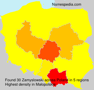 Surname Zamyslowski in Poland Surname Zamyslowski in Poland