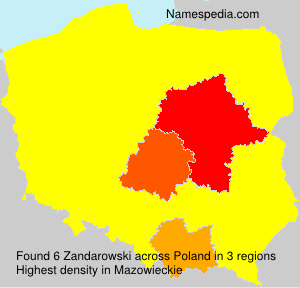 Surname Zandarowski in Poland Surname Zandarowski in Poland