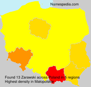 Surname Zarawski in Poland Surname Zarawski in Poland