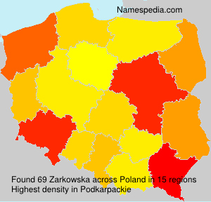 Surname Zarkowska in Poland Surname Zarkowska in Poland