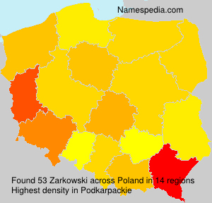Surname Zarkowski in Poland Surname Zarkowski in Poland