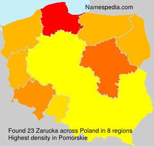 Surname Zarucka in Poland Surname Zarucka in Poland