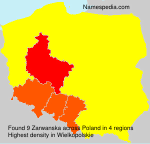 Surname Zarwanska in Poland Surname Zarwanska in Poland