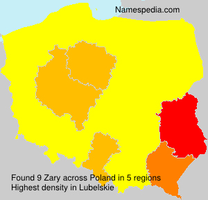 Surname Zary in Poland Surname Zary in Poland