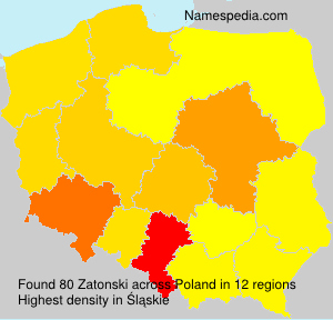 Surname Zatonski in Poland Surname Zatonski in Poland