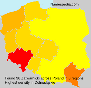 Surname Zatwarnicki in Poland Surname Zatwarnicki in Poland