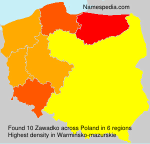 Surname Zawadko in Poland Surname Zawadko in Poland