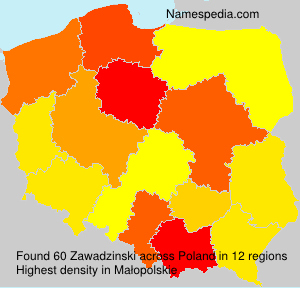 Surname Zawadzinski in Poland Surname Zawadzinski in Poland