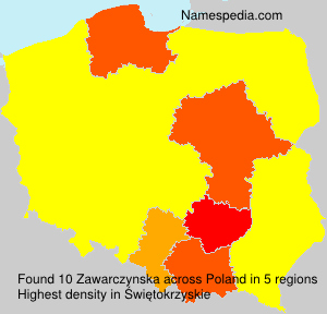Surname Zawarczynska in Poland Surname Zawarczynska in Poland