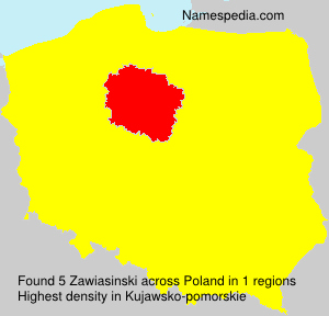 Surname Zawiasinski in Poland