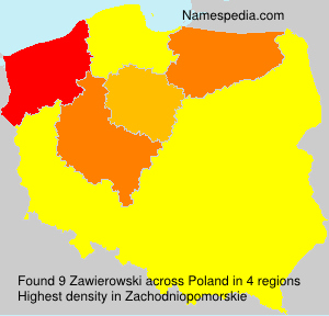 Surname Zawierowski in Poland Surname Zawierowski in Poland
