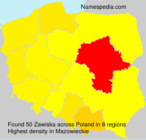 Surname Zawiska in Poland Surname Zawiska in Poland