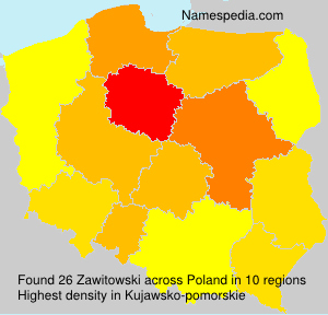 Surname Zawitowski in Poland Surname Zawitowski in Poland