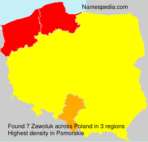 Surname Zawoluk in Poland Surname Zawoluk in Poland