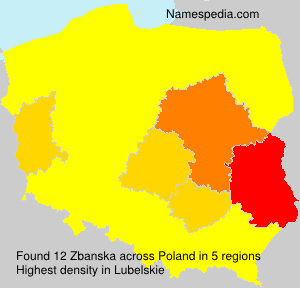 Surname Zbanska in Poland