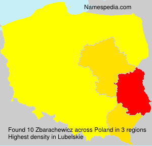 Surname Zbarachewicz in Poland