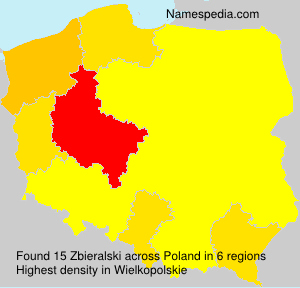 Surname Zbieralski in Poland