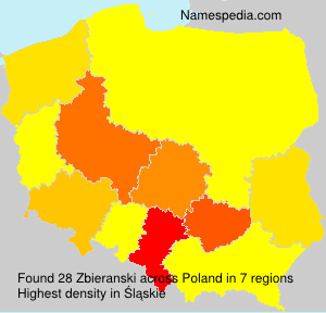 Surname Zbieranski in Poland