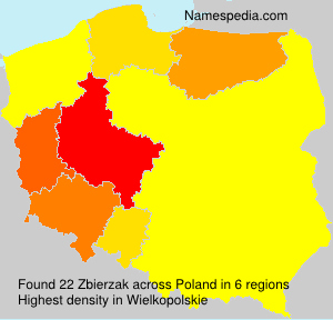 Surname Zbierzak in Poland