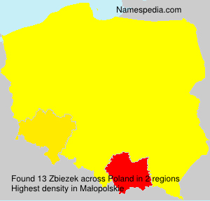 Surname Zbiezek in Poland