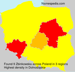 Surname Zbinkowska in Poland