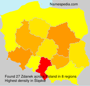 Surname Zdanek in Poland Surname Zdanek in Poland