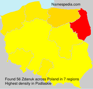Surname Zdanuk in Poland Surname Zdanuk in Poland