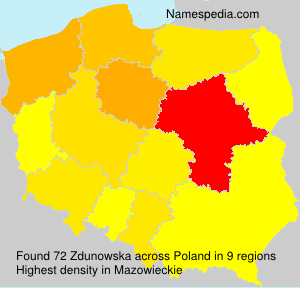 Surname Zdunowska in Poland Surname Zdunowska in Poland