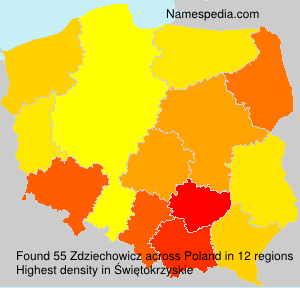 Surname Zdziechowicz in Poland Surname Zdziechowicz in Poland