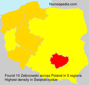 Surname Zebrzowski in Poland Surname Zebrzowski in Poland