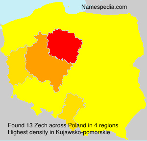 Surname Zech in Poland Surname Zech in Poland