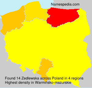 Surname Zedlewska in Poland Surname Zedlewska in Poland