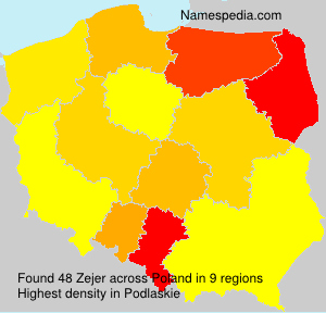 Surname Zejer in Poland Surname Zejer in Poland