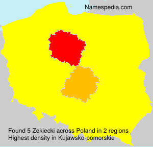 Surname Zekiecki in Poland Surname Zekiecki in Poland