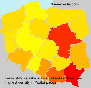 Surname Zelazko in Poland Surname Zelazko in Poland
