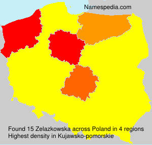 Surname Zelazkowska in Poland Surname Zelazkowska in Poland