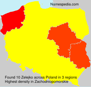 Surname Zelejko in Poland Surname Zelejko in Poland