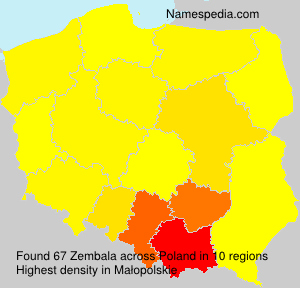 Surname Zembala in Poland Surname Zembala in Poland