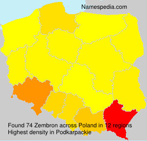 Surname Zembron in Poland Surname Zembron in Poland