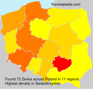Surname Zenka in Poland Surname Zenka in Poland