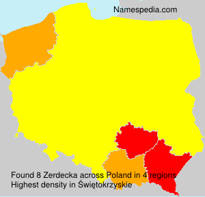 Surname Zerdecka in Poland Surname Zerdecka in Poland