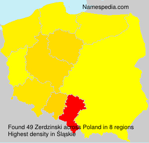 Surname Zerdzinski in Poland Surname Zerdzinski in Poland