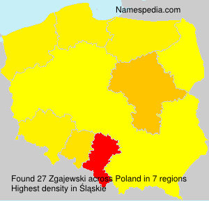 Surname Zgajewski in Poland Surname Zgajewski in Poland