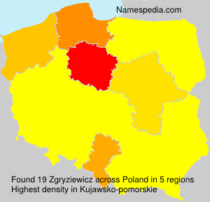 Surname Zgryziewicz in Poland Surname Zgryziewicz in Poland