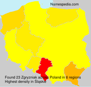 Surname Zgryzniak in Poland Surname Zgryzniak in Poland