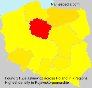 Surname Zielaskiewicz in Poland Surname Zielaskiewicz in Poland