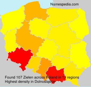 Surname Zielen in Poland Surname Zielen in Poland